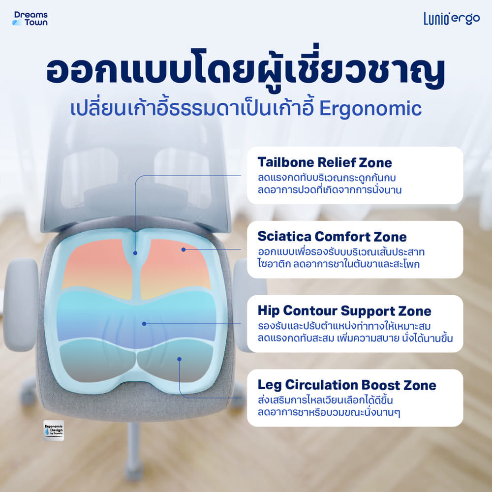 เบาะรองนั่ง LUNIO ERGO PRO SEAT CUSHION_1